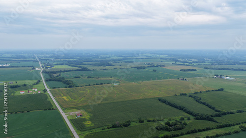 Aerial view of farmland in mid-Missouri