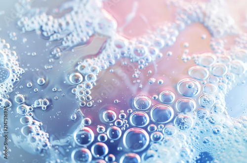 Photo of Car wash foam and small bubbles. Background texture for backdrops or mapping