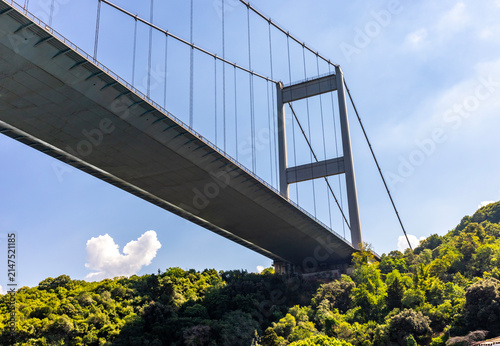 Fatih Sultan Mehmet Bridge. Istanbul, Turkey. Beautiful Istanbul bosphorus landscape.