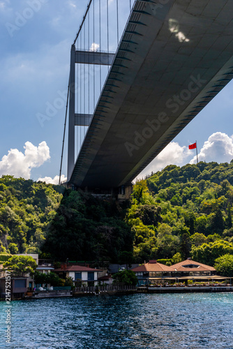 Fatih Sultan Mehmet Bridge. Istanbul, Turkey. Beautiful Istanbul bosphorus landscape.