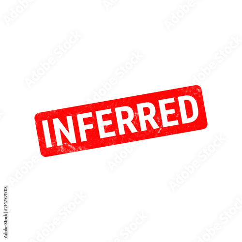 Red inferred rubber stamp on white background, grunge textured ink stamp mark, business verification and validation concept