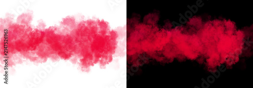 Red smoke cloud formations against a black background a dramatic and textured photographic display abstract aeriform