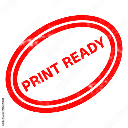 Картината върху платно Print ready red rubber stamp, distressed oval ink seal with text, weathered offi