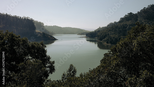 Moody lake natural reserve landscape background