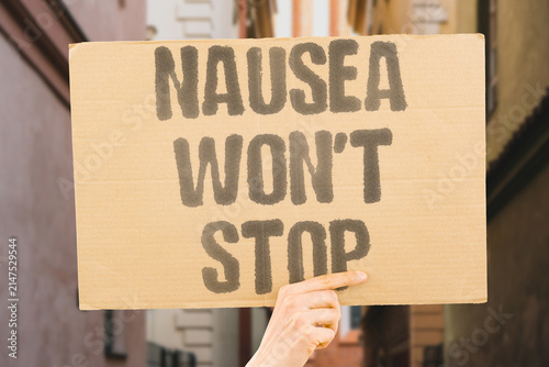 Картината върху платно "Nausea Won't Stop" Describe refractory nausea unresponsive to standard therapy