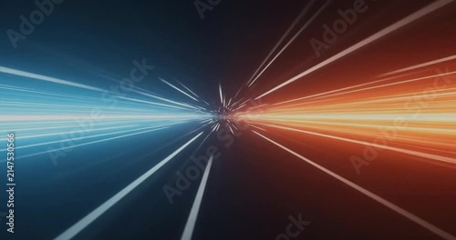 Abstract light trails depicting high speed and motion.