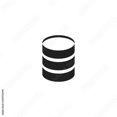 Database icon, data storage symbol
