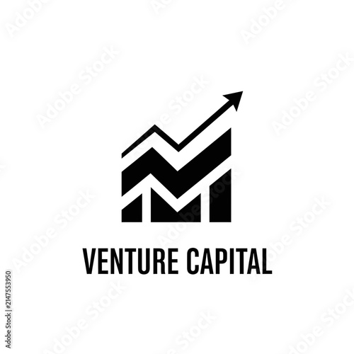 Financial Growth Chart with Upward Arrow