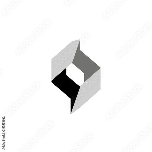 Geometric abstract shape, clean modern design
