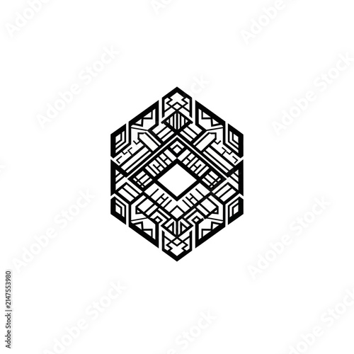 Geometric Hexagonal Abstract Design