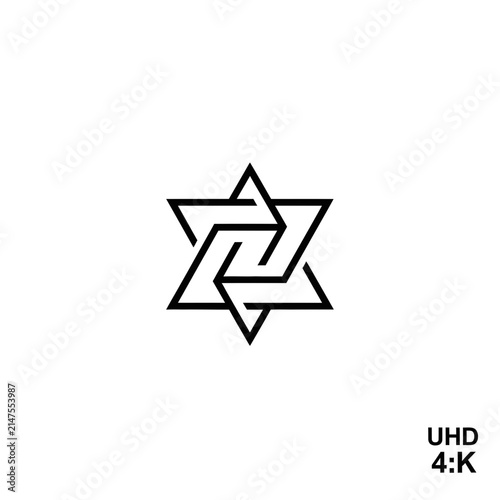 Geometric abstract star shape