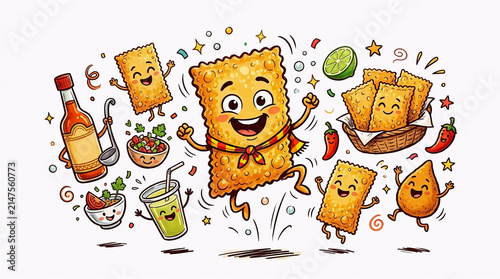 funny cartoon fried pastry
