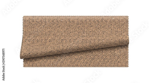 Tweed Fabric Herringbone Texture — Camel Charcoal Classic Fashion Elegant Vector
