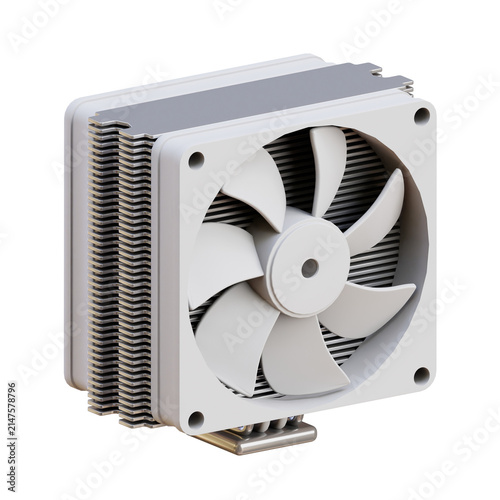 Принти на полотні CPU Cooler Fan: A modern CPU cooler with an integrated fan and heatsink, designed for efficient heat dissipation in computer systems