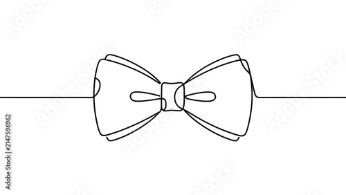 Elegant bow tie illustration on white background.