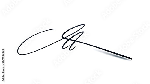 Elegant cursive signature on white background.