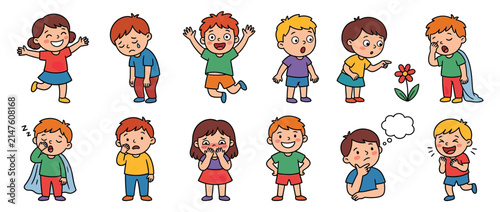 Diverse Children Emotions and Actions Collection