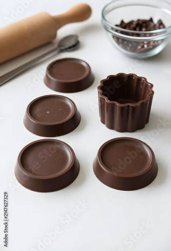 Homemade chocolate molds an...