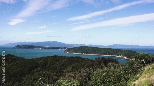 「友ヶ島」和歌山県和歌山市加太 Tomogashima Islands viewed from Kada coast, Wakayama, Japan