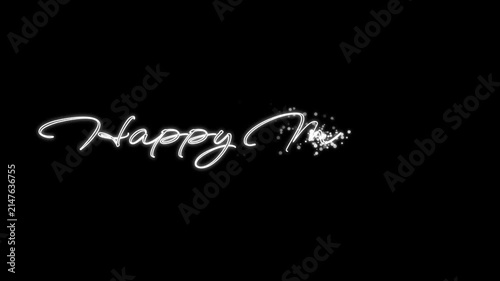 Happy Monday animated text with glowing effect and sparkling lights, ideal for social media, greeting cards, websites, digital banners, and videos.
