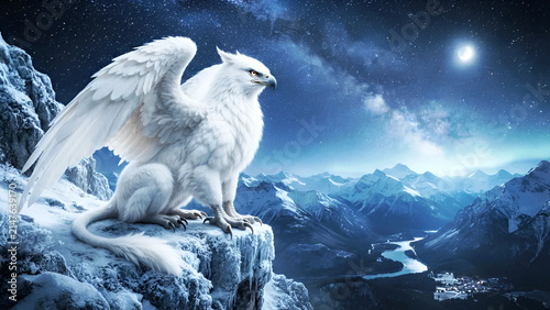 magnificent snow-white griffin 