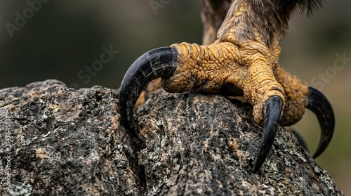 Majestic Eagle Claw Gripping Rocky Surface in Nature