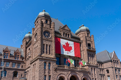 Ontario Legislative Building in Queen's Park, Toronto, Ontario, Canada, in summer 2026.