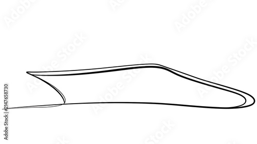 Minimalist car line drawing white background.