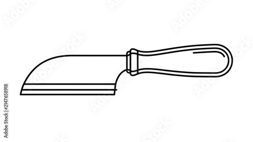 Simple knife illustration on white background.
