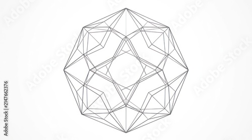 Geometric wireframe structure abstract digital art pattern