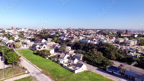 Aerial view of residential neighborhood