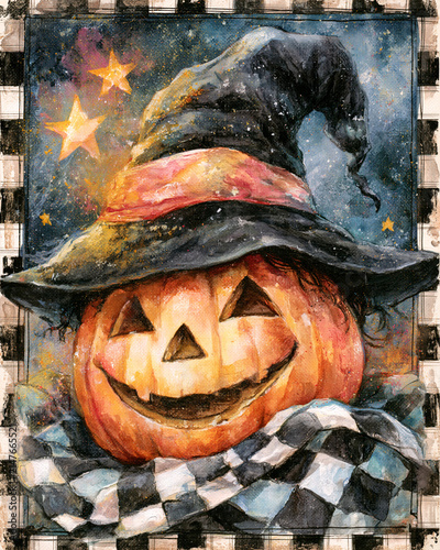 halloween background with pumpkins