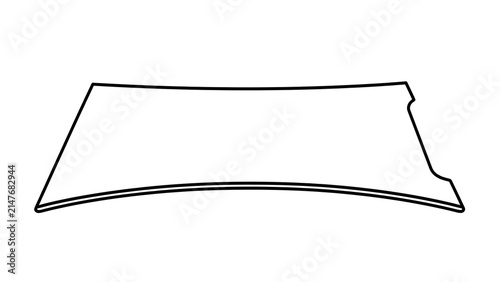 Simple black outline shape on white background.