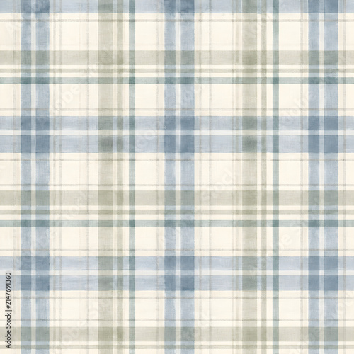 Cute watercolor seamless nursery background pastel baby boy scrapbook paper pattern plaid design