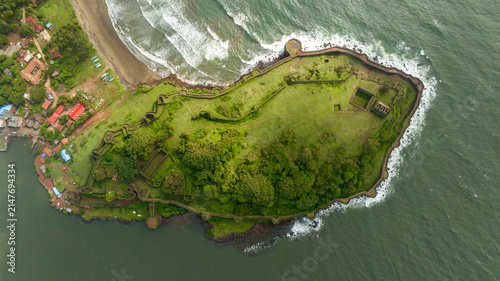 Vijaydurg Sea Fort from drone
Aerial view of Vijaydurg Fort