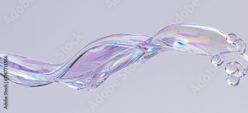 Abstract representation of liquid flow and thin film spectrum.