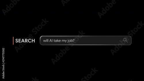 will AI take my job typing search bar animation