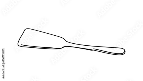 Simple spatula illustration on white background.