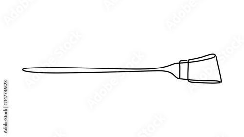 Simple paintbrush illustration on white background.