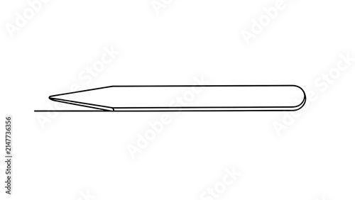 Surgical scalpel isolated on white background.