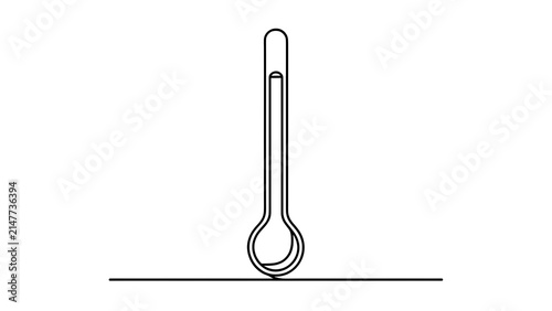 Thermometer icon on white background.