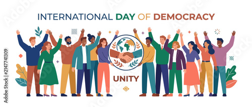 Diverse Group Celebrating Unity and Democracy