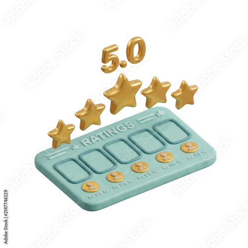Customer feedback rating system with stars and numerical score