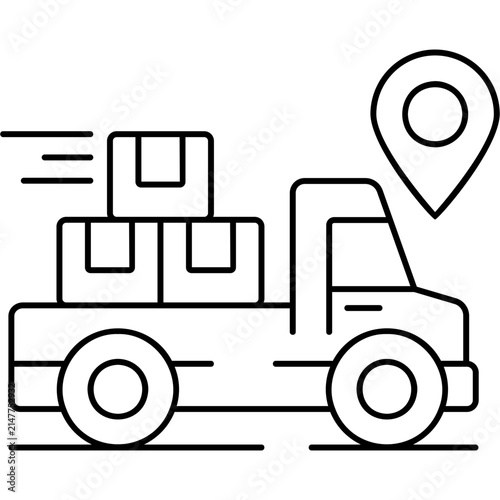 Line Logistic Icon
