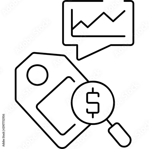 Line Pricing Strategy Icon
