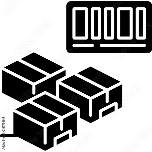 Solid Fill Stock Keeping Unit Icon