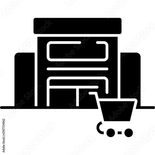 Solid Fill Department Store Icon