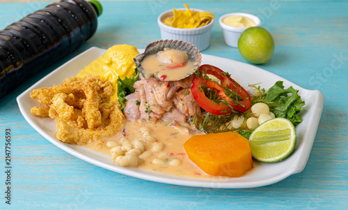Plakat Comida peruana, cebiche, seafood