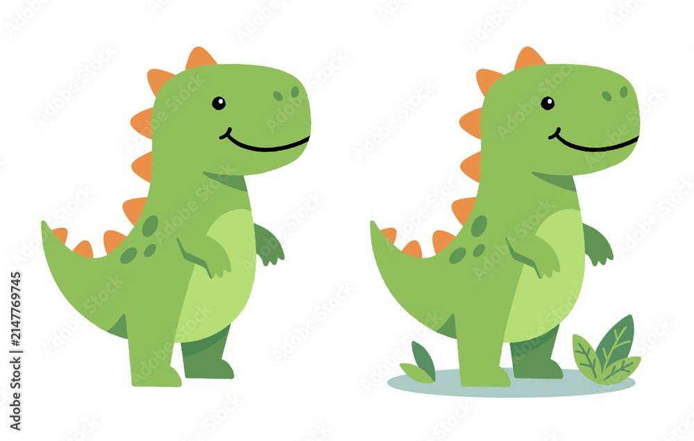 Fototapeta premium cute green dinosaur