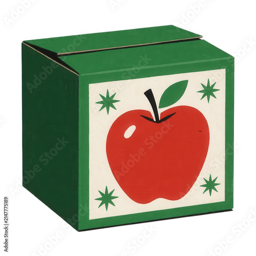 Red Apple Logo Box Transparent Background